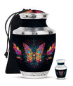 Butterfly Theme Large Urn With 1 Keepsake Urn
