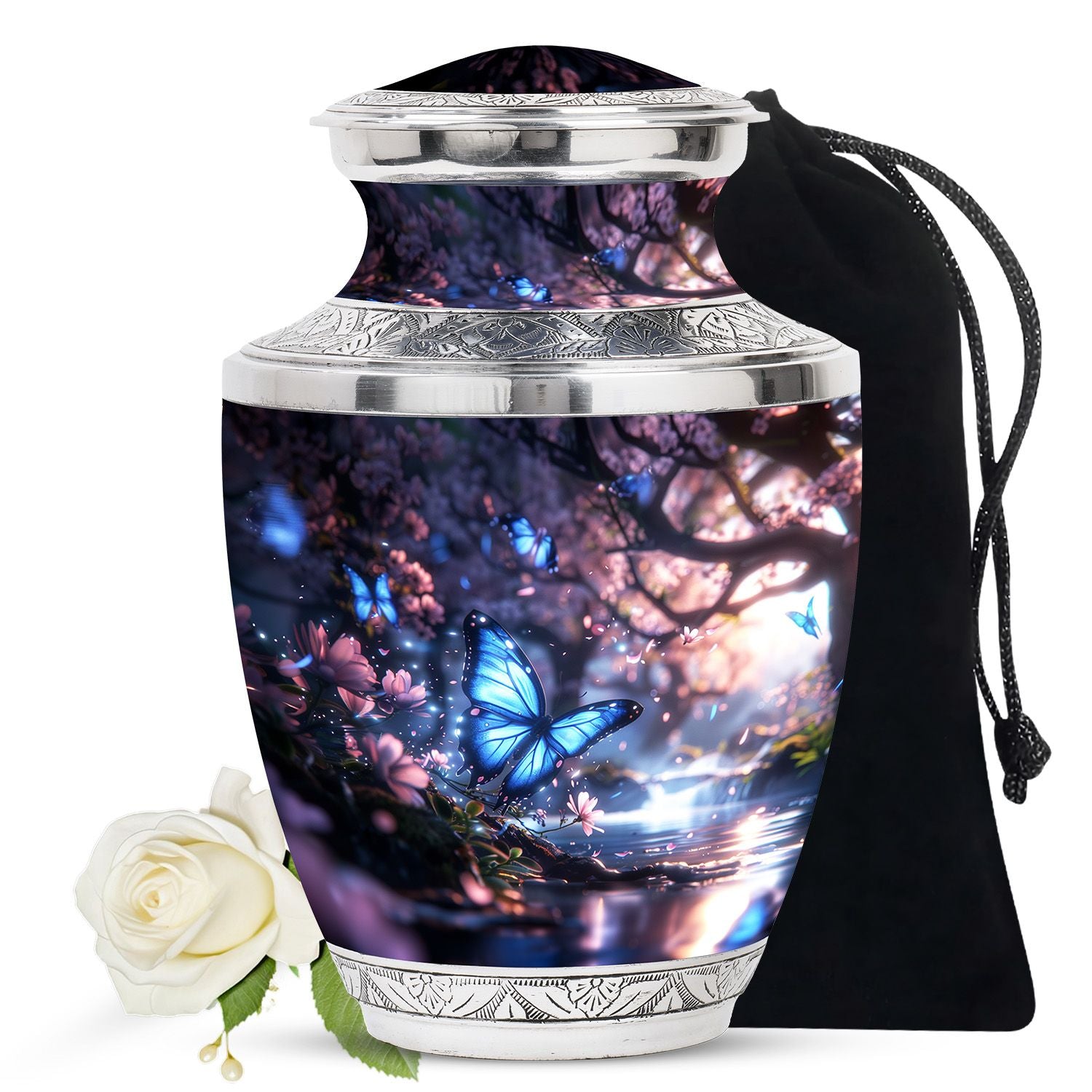Butterfly Theme Large Urn 10 Inch