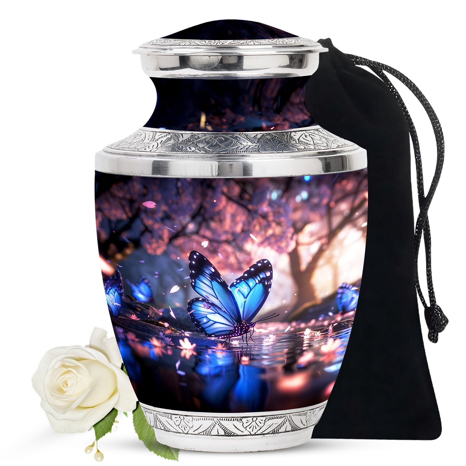 Butterfly Theme Large Urn 10 Inch