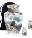 Eagle Theme Large Urn With 2 Keepsake Urn