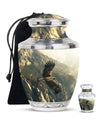 Eagle Theme Large Urn With 1 Keepsake Urn