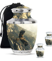 Eagle Theme Large Urn With 2 Keepsake Urn