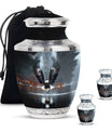 Eagle Theme Large Urn With 2 Keepsake Urn