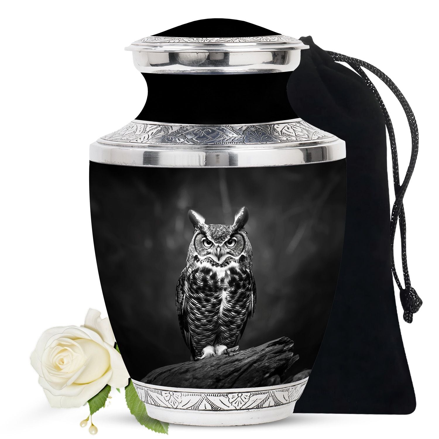 Owl Theme Large Urn 10 Inch