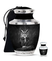 Owl Theme Large Urn With 1 Keepsake Urn