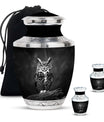 Owl Theme Large Urn With 2 Keepsake Urn