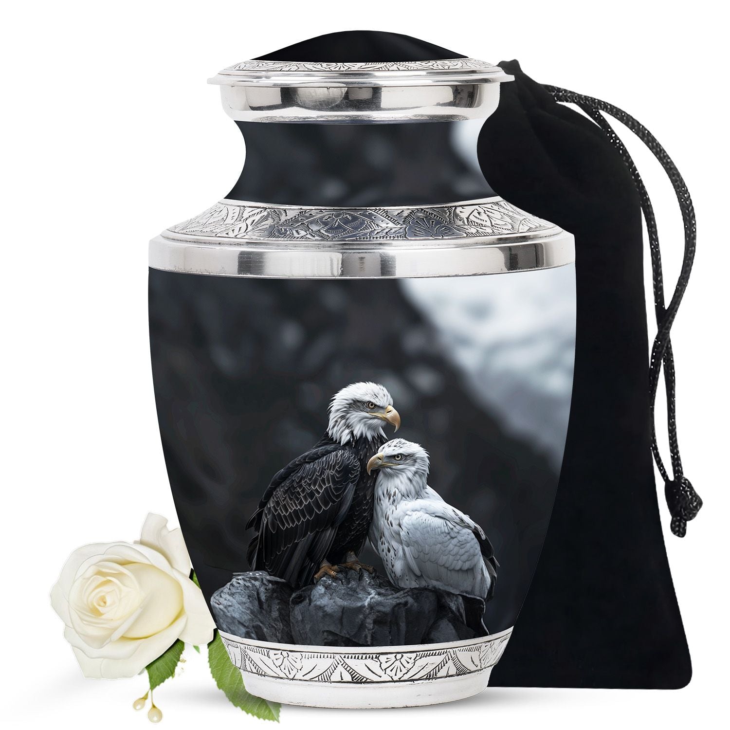Eagle Theme Large Urn 10 Inch