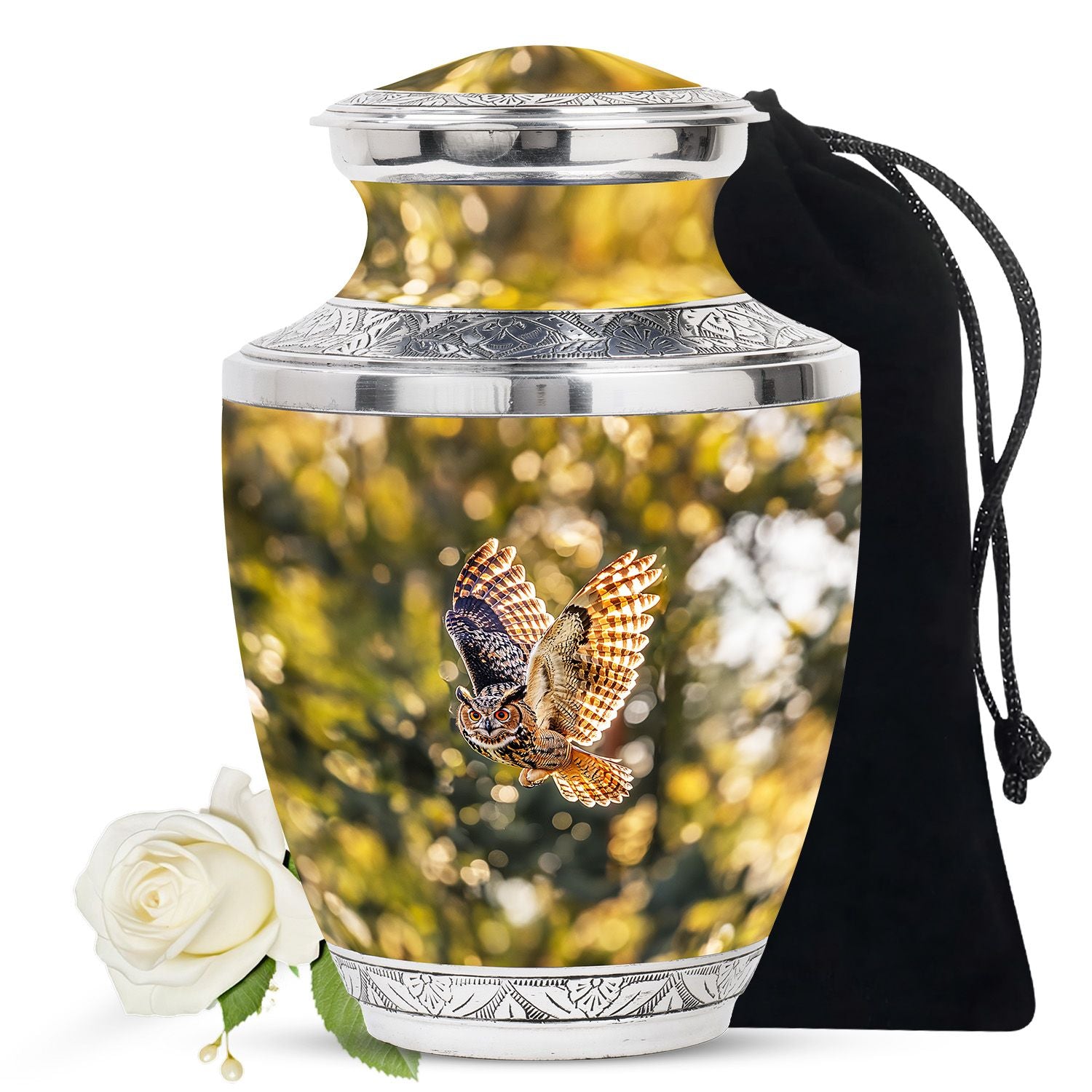 Owl Theme Large Urn 10 Inch