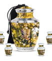 Owl Theme Large Urn With 4 Keepsake Urn