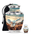Owl Theme Large Urn With 1 Keepsake Urn