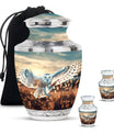Owl Theme Large Urn With 2 Keepsake Urn