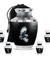 Owl Theme Large Urn With 4 Keepsake Urn