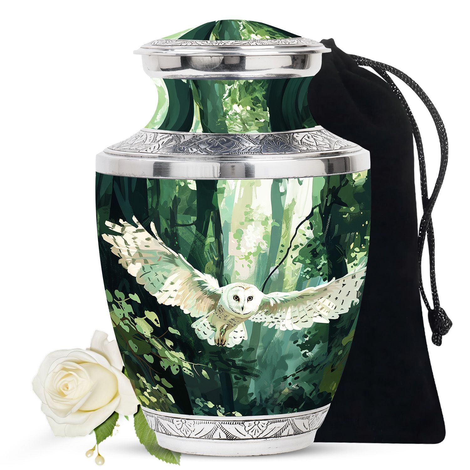 Owl Theme Large Urn 10 Inch