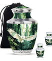 Owl Theme Large Urn With 2 Keepsake Urn