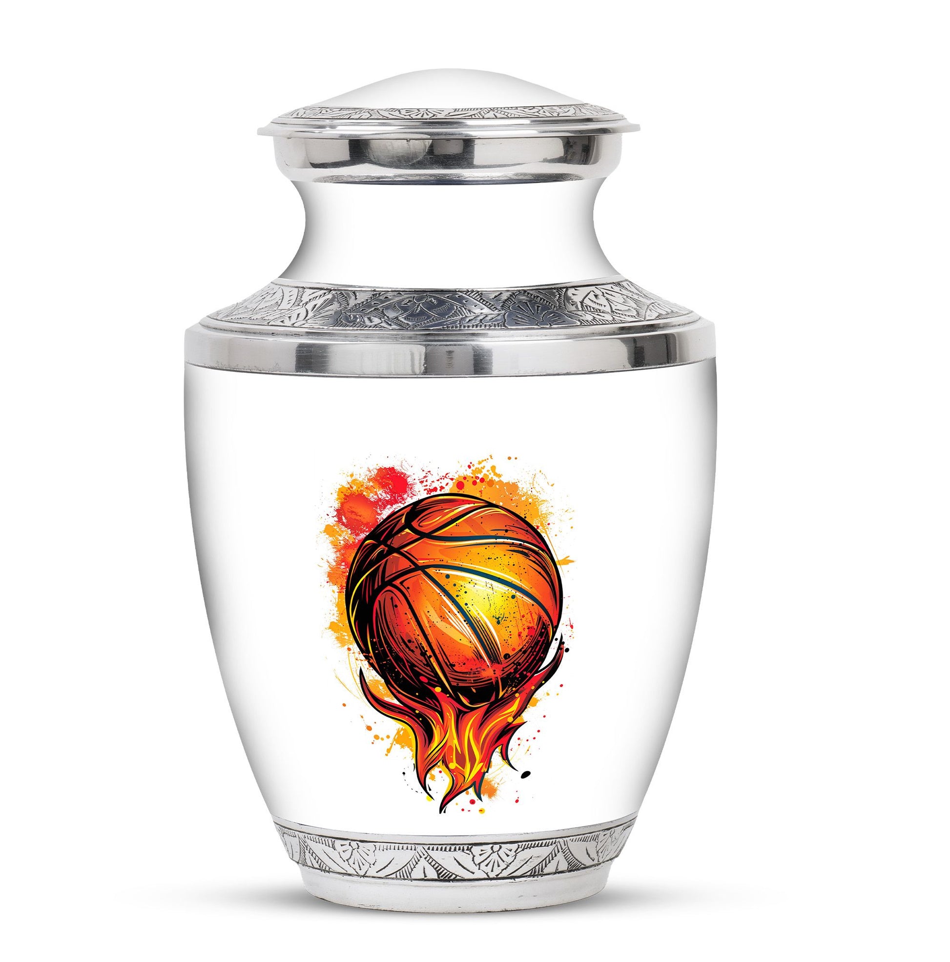 Basketball Theme Large Urn 10 Inch