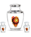 Basketball Theme Large Urn With 2 Keepsake Urn