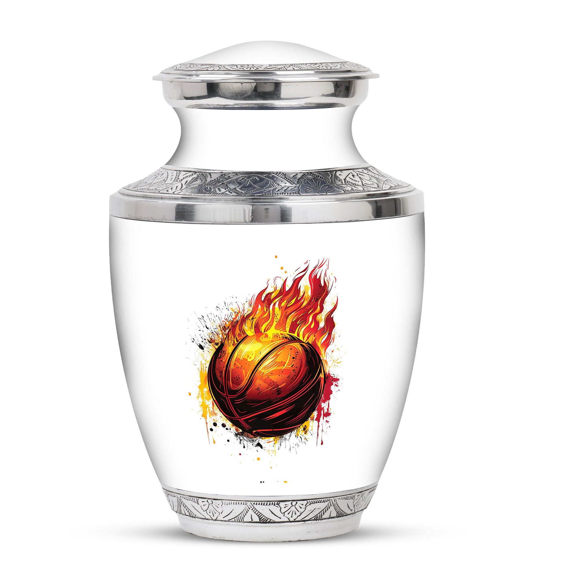 Basketball Theme Large Urn 10 Inch