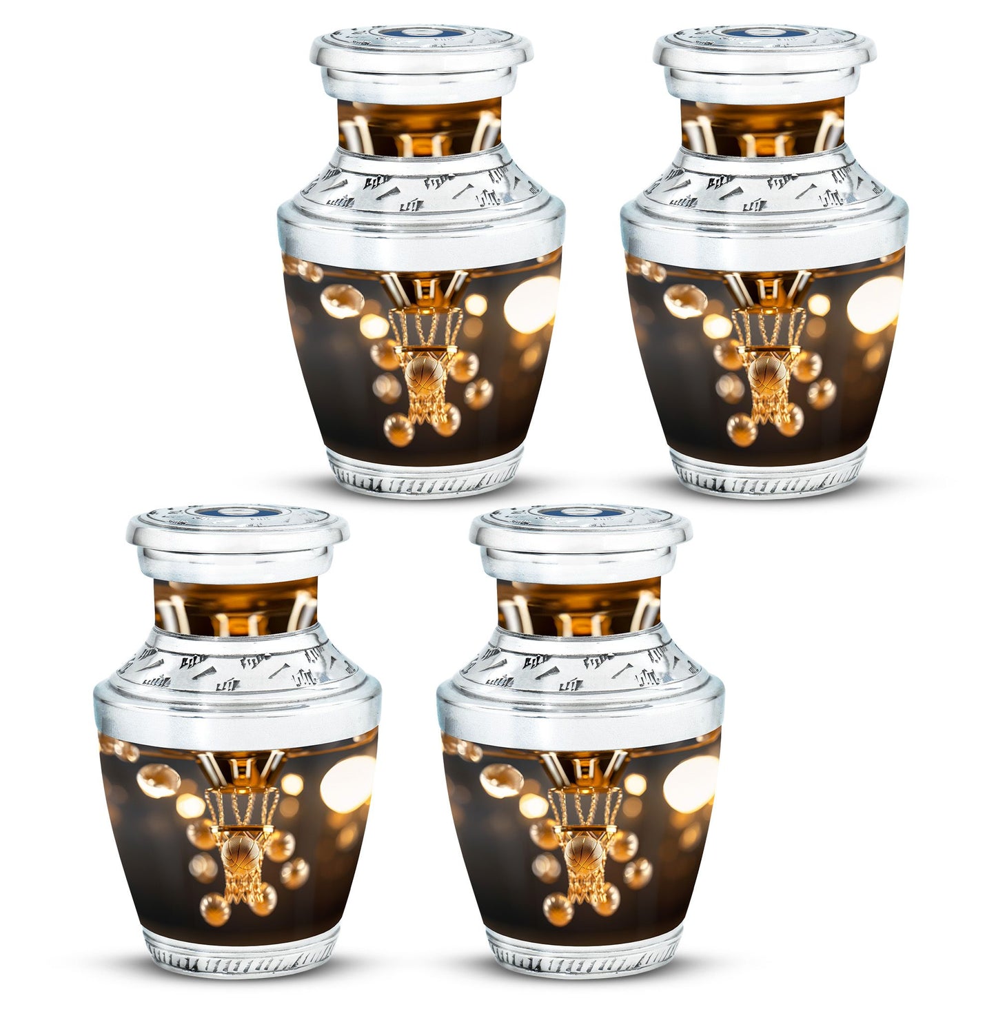Basketball Theme 3 Inch Keepsake Pack of 4