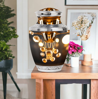 Basketball Theme Large Urn With 1 Keepsake Urn