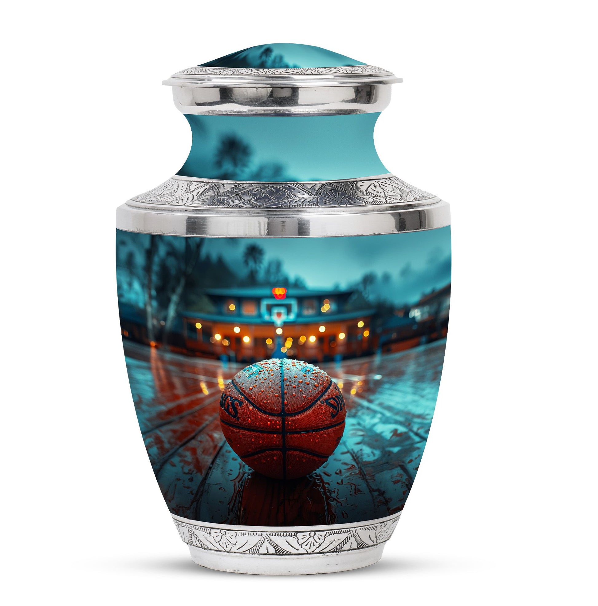 Basketball Theme Large Urn 10 Inch