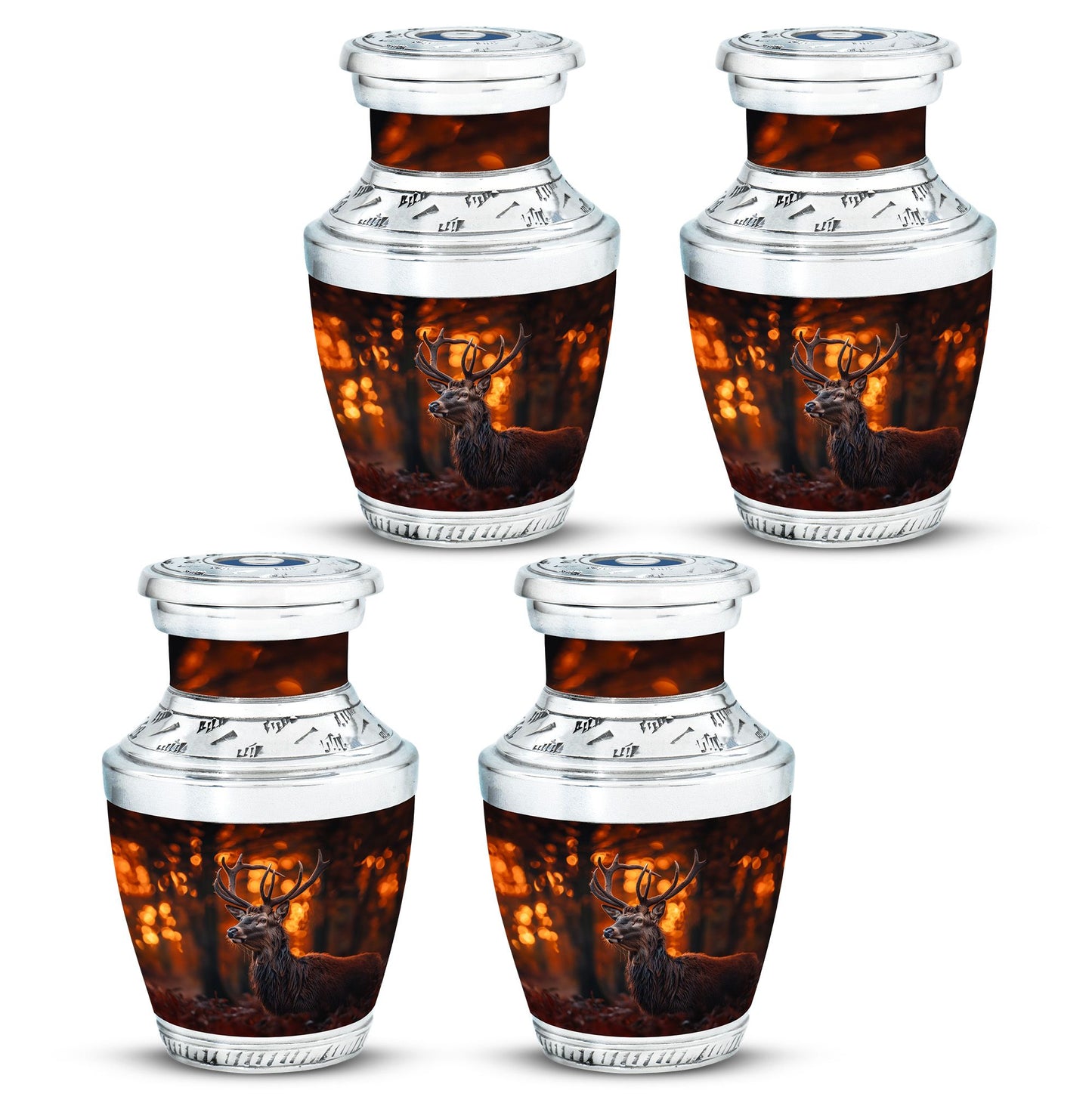 Deer Theme 3 Inch Keepsake Pack of 4