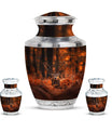 Deer Theme Large Urn With 2 Keepsake Urn