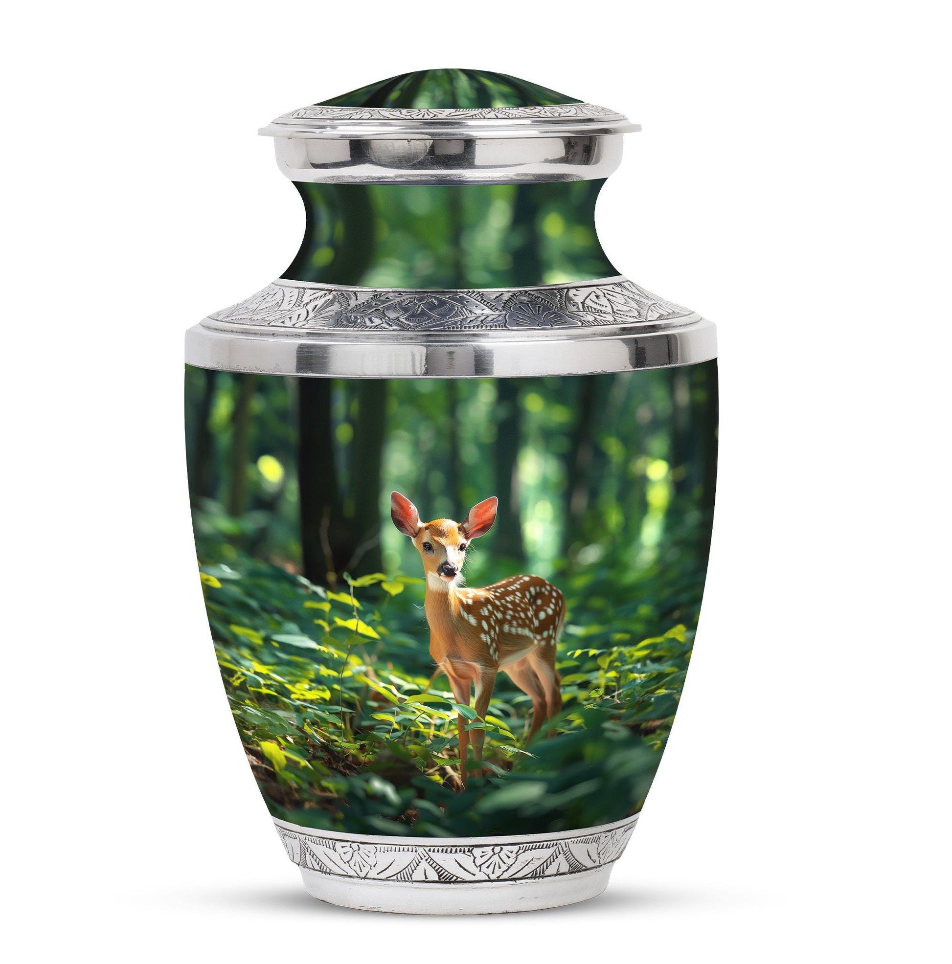 Deer Theme Large Urn 10 Inch