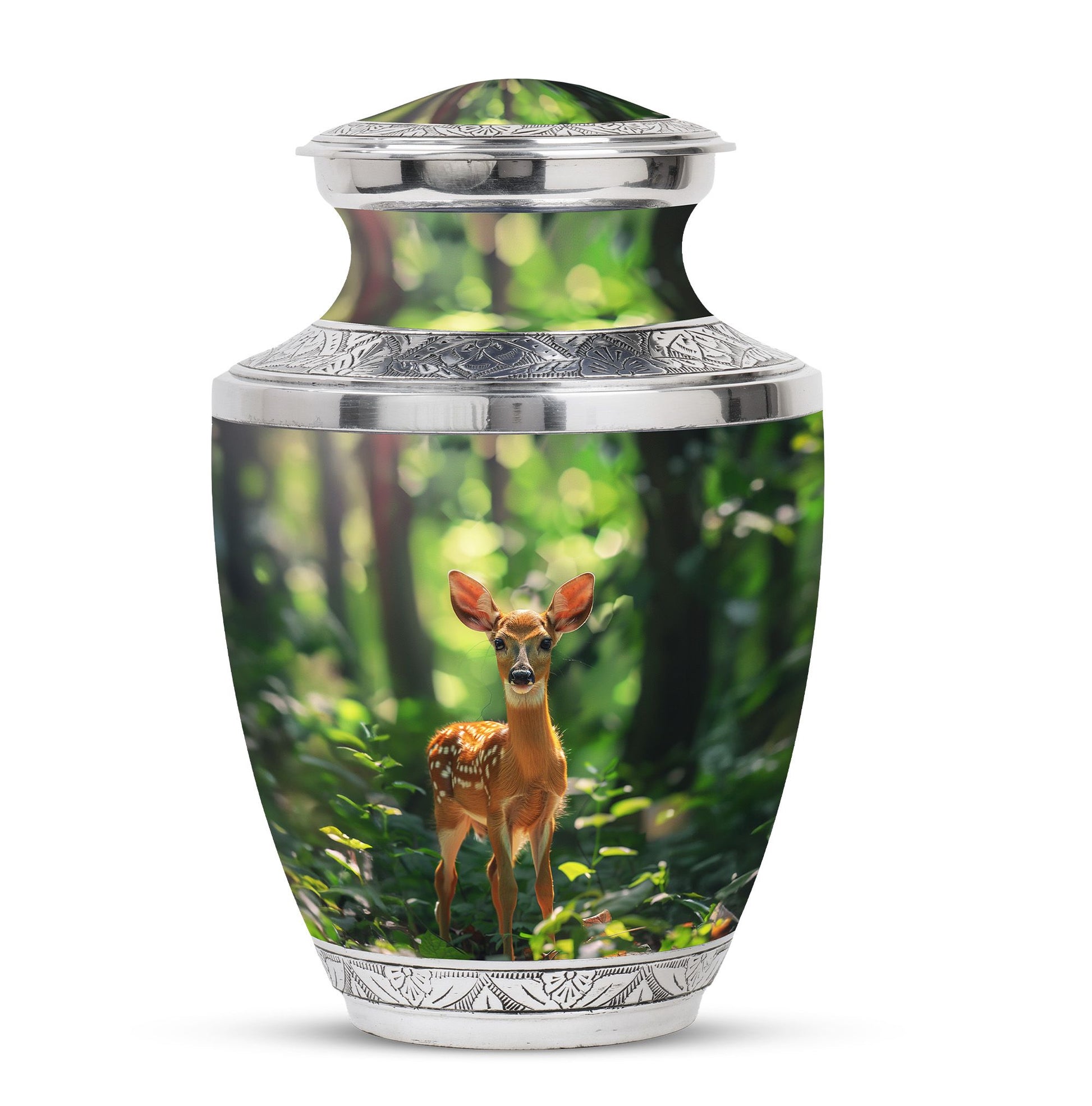 Deer Theme Large Urn 10 Inch