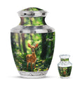 Deer Theme Large Urn With 1 Keepsake Urn