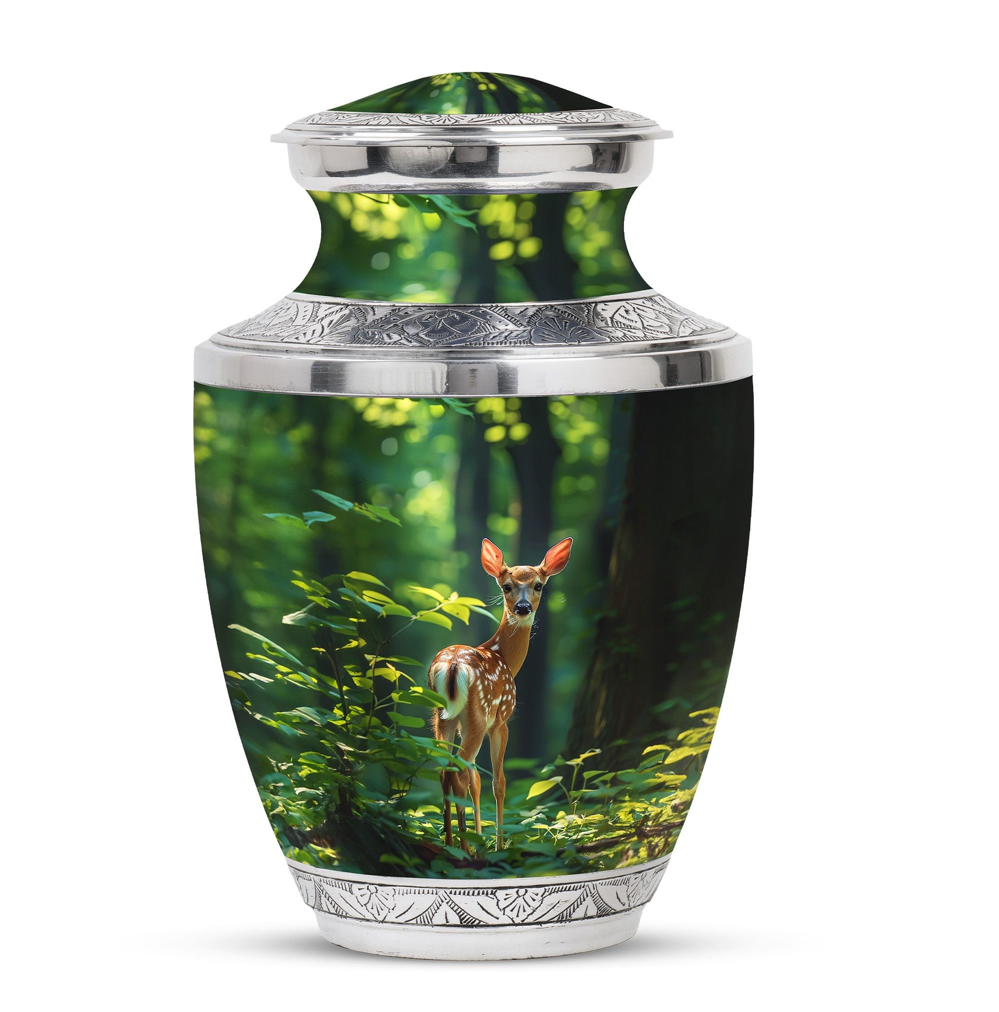 Deer Theme Large Urn 10 Inch