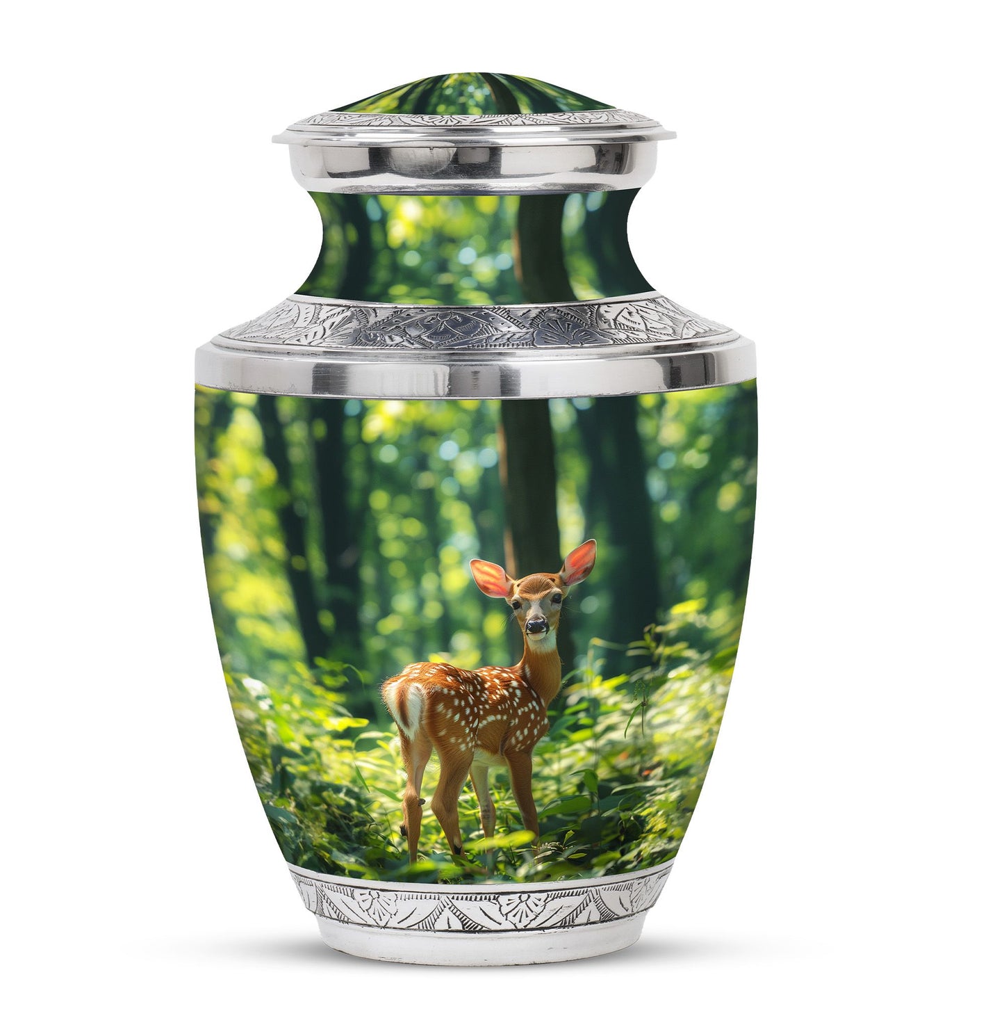 Deer Theme Large Urn 10 Inch