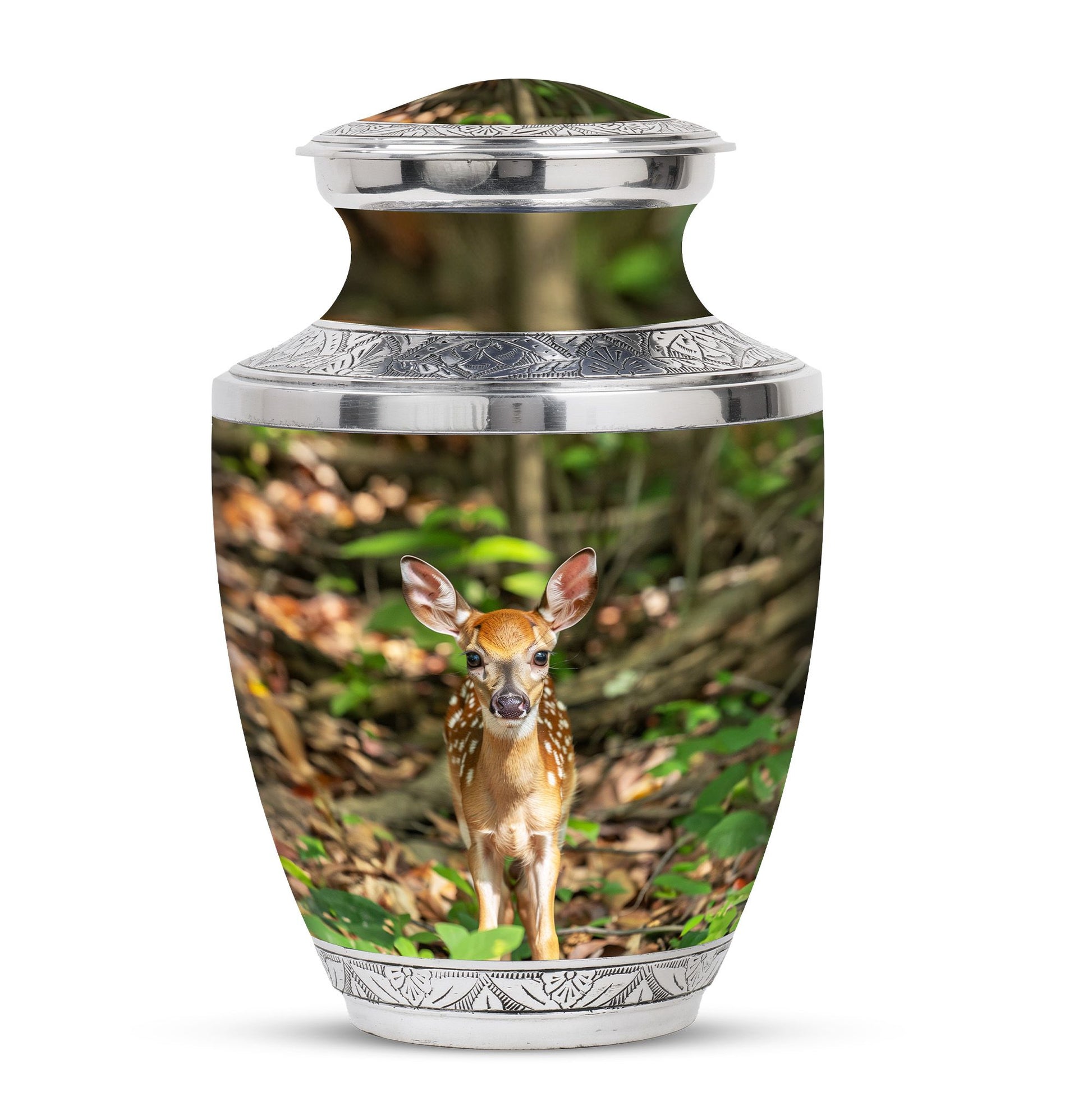 Deer Theme Large Urn 10 Inch