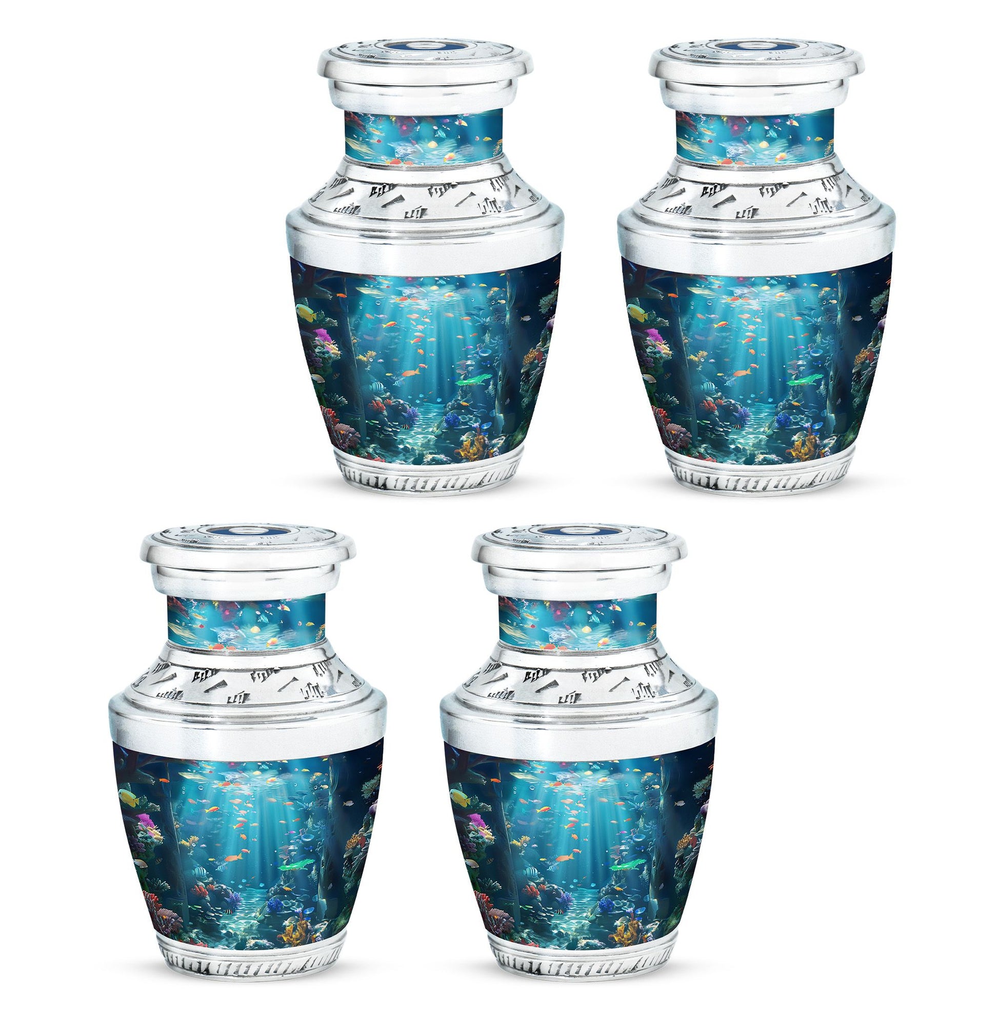 Fish Theme 3 Inch Keepsake Pack of 4