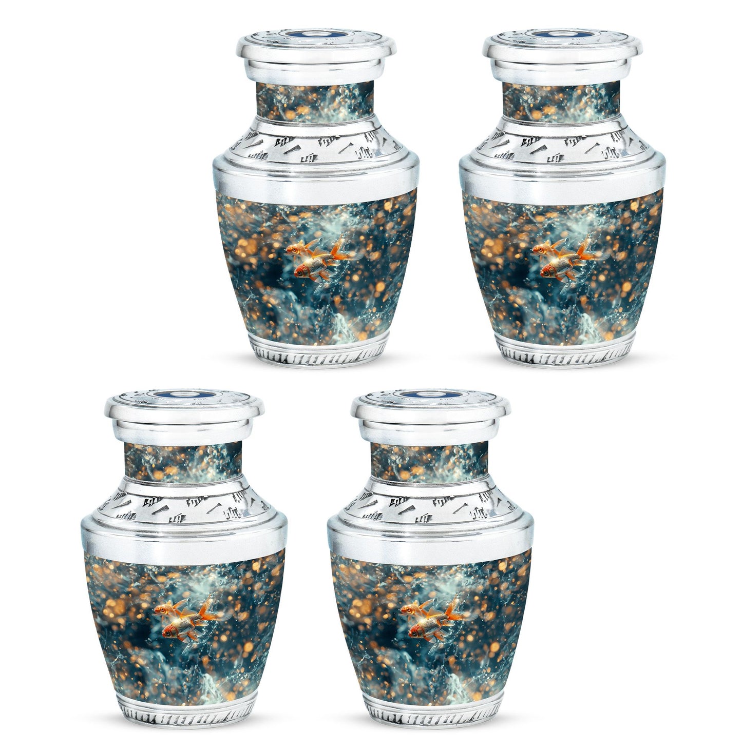 Fish Theme 3 Inch Keepsake Pack of 4