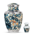 Fish Theme Large Urn With 1 Keepsake Urn