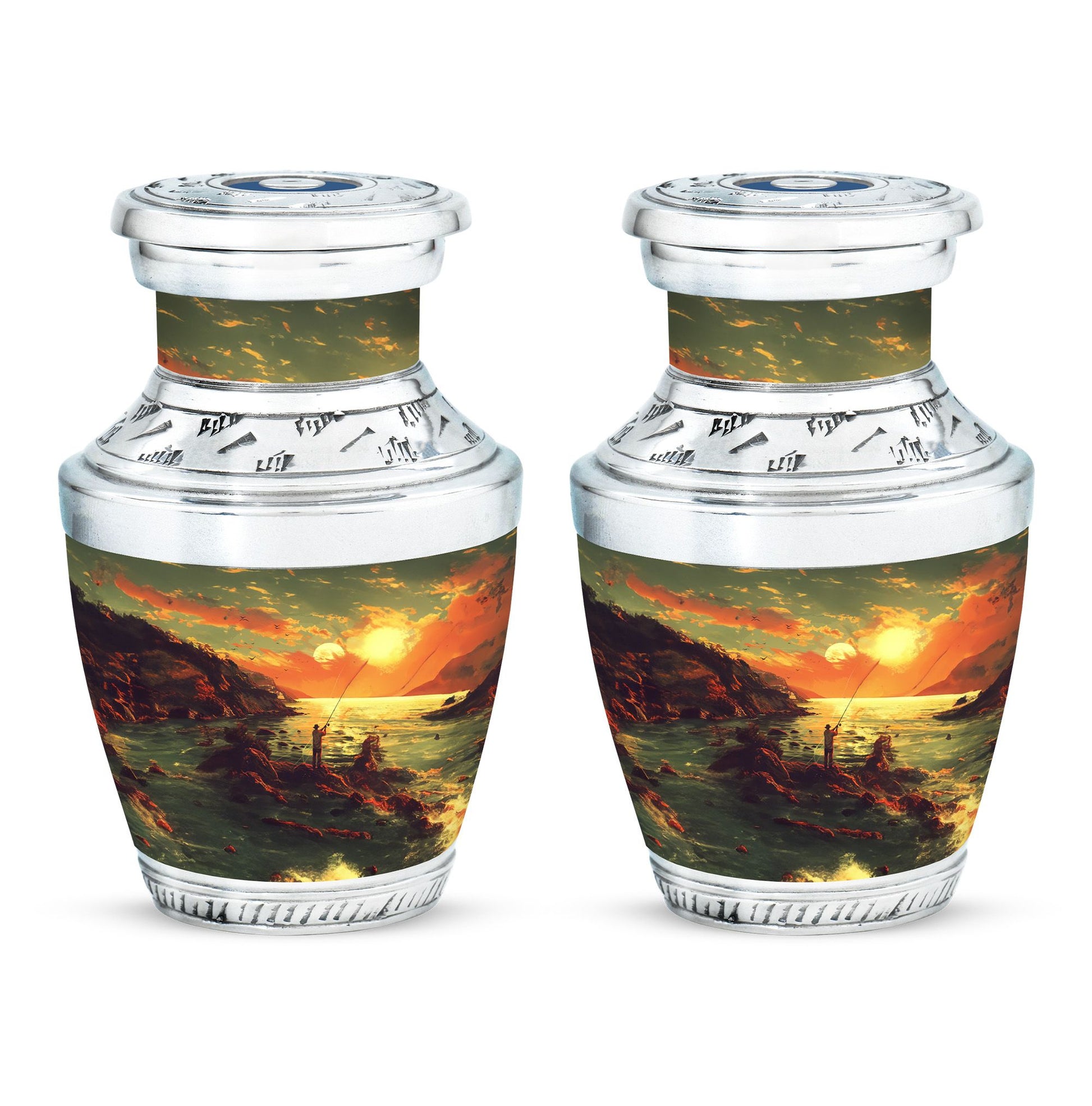 Fishing Theme 3 Inch Keepsake Pack of 2