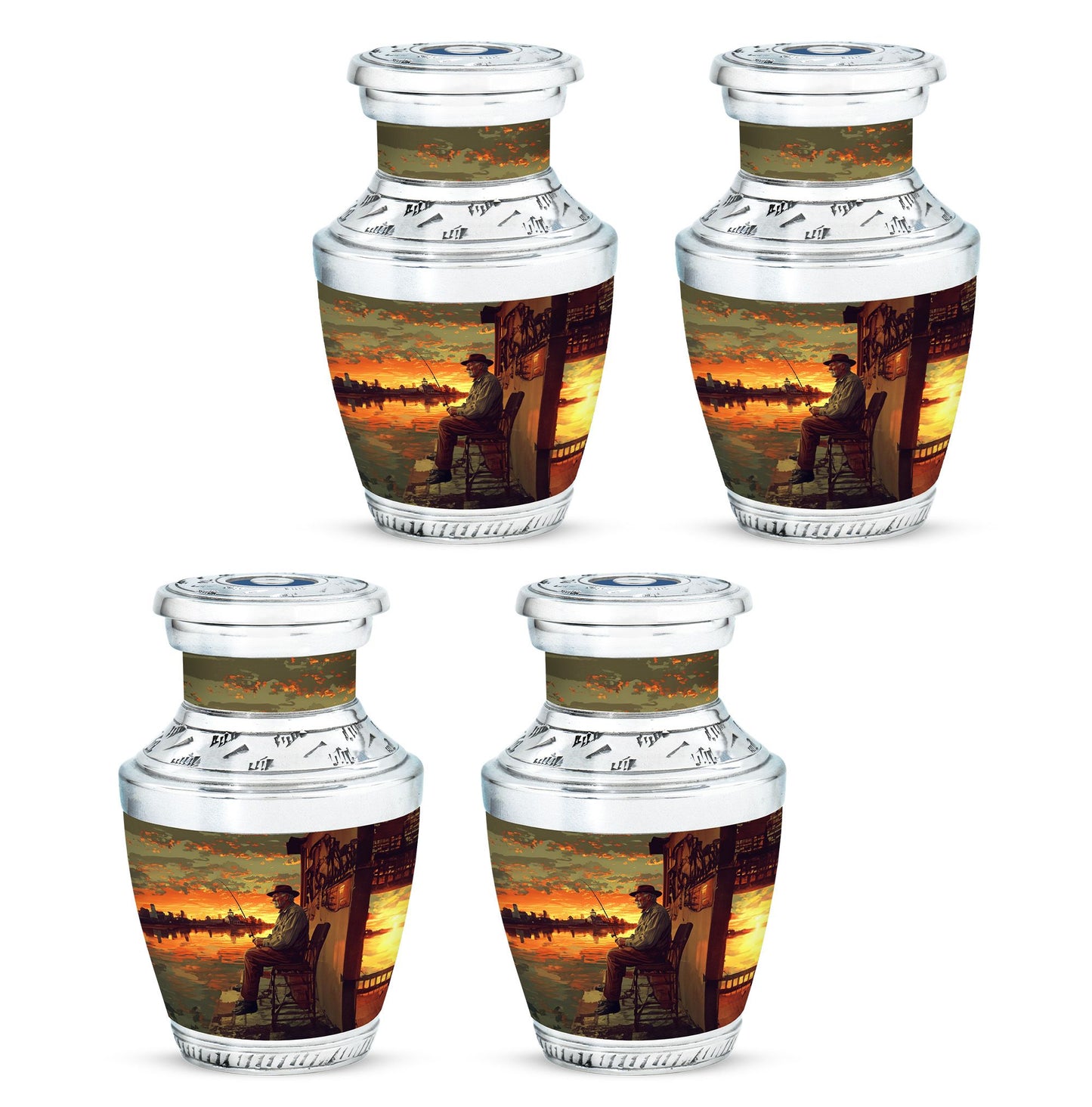 Fishing Theme 3 Inch Keepsake Pack of 4