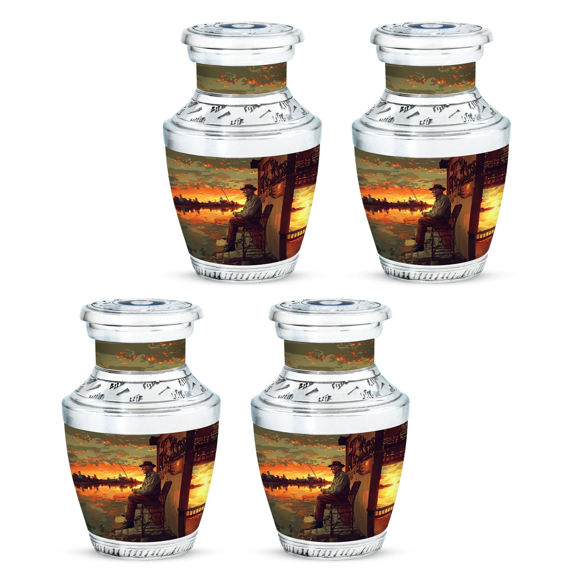 Fishing Theme 3 Inch Keepsake Pack of 4