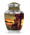 Fishing Theme Large Urn 10 Inch