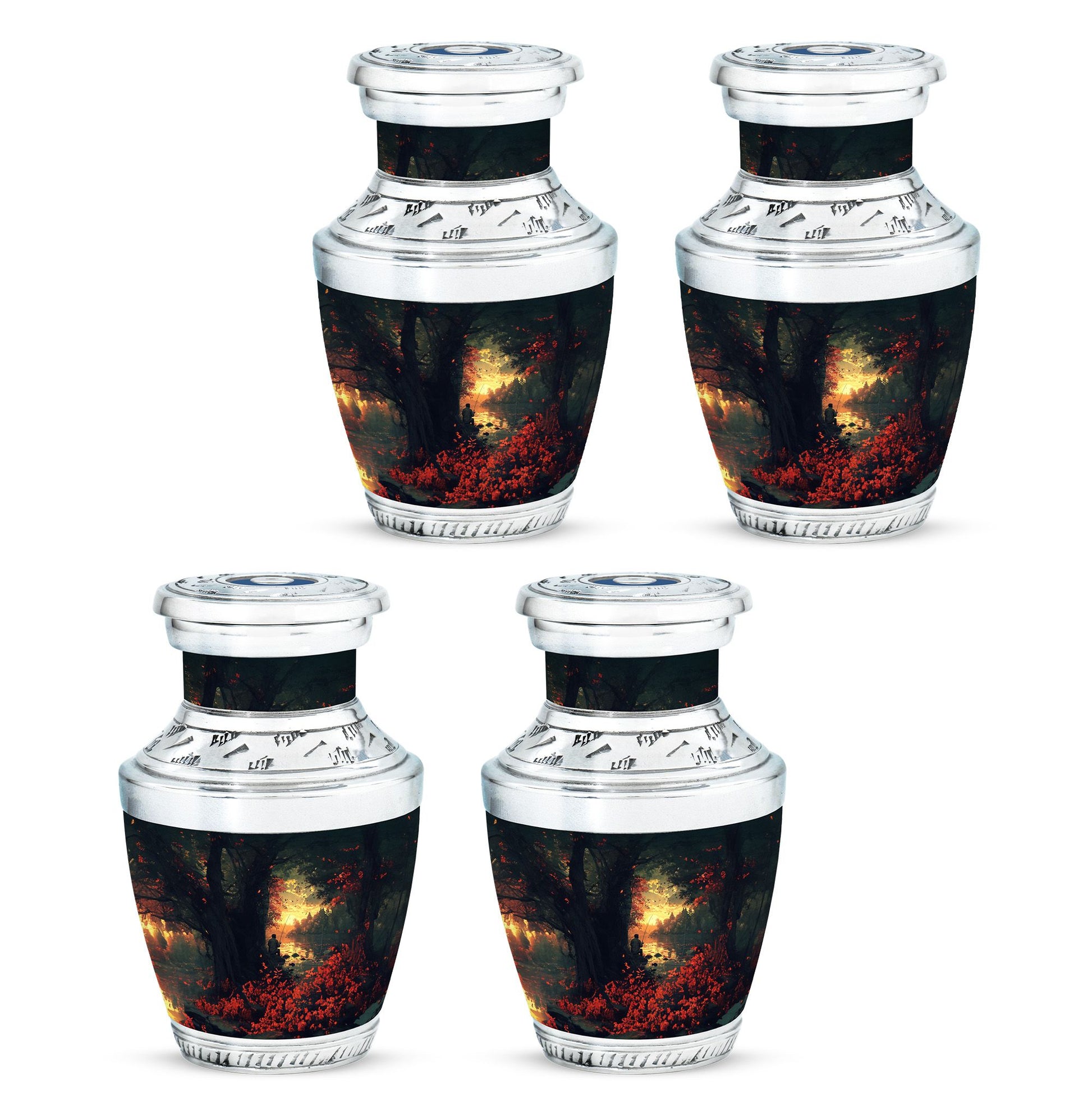 Fishing Theme 3 Inch Keepsake Pack of 4