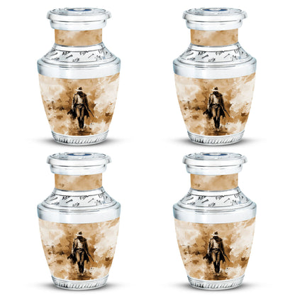 Cowboy Theme 3 Inch Keepsake Pack of 4