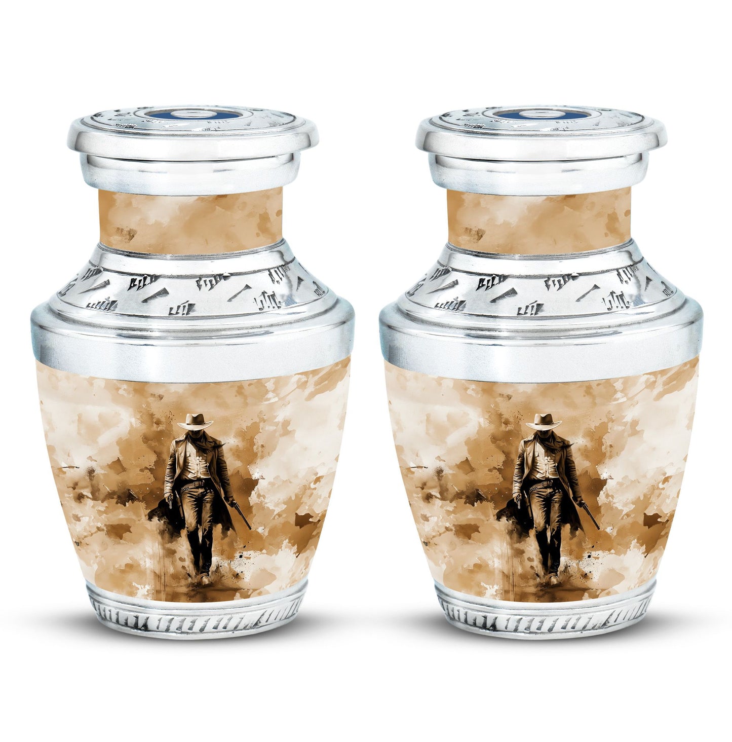 Cowboy Theme 3 Inch Keepsake Pack of 2