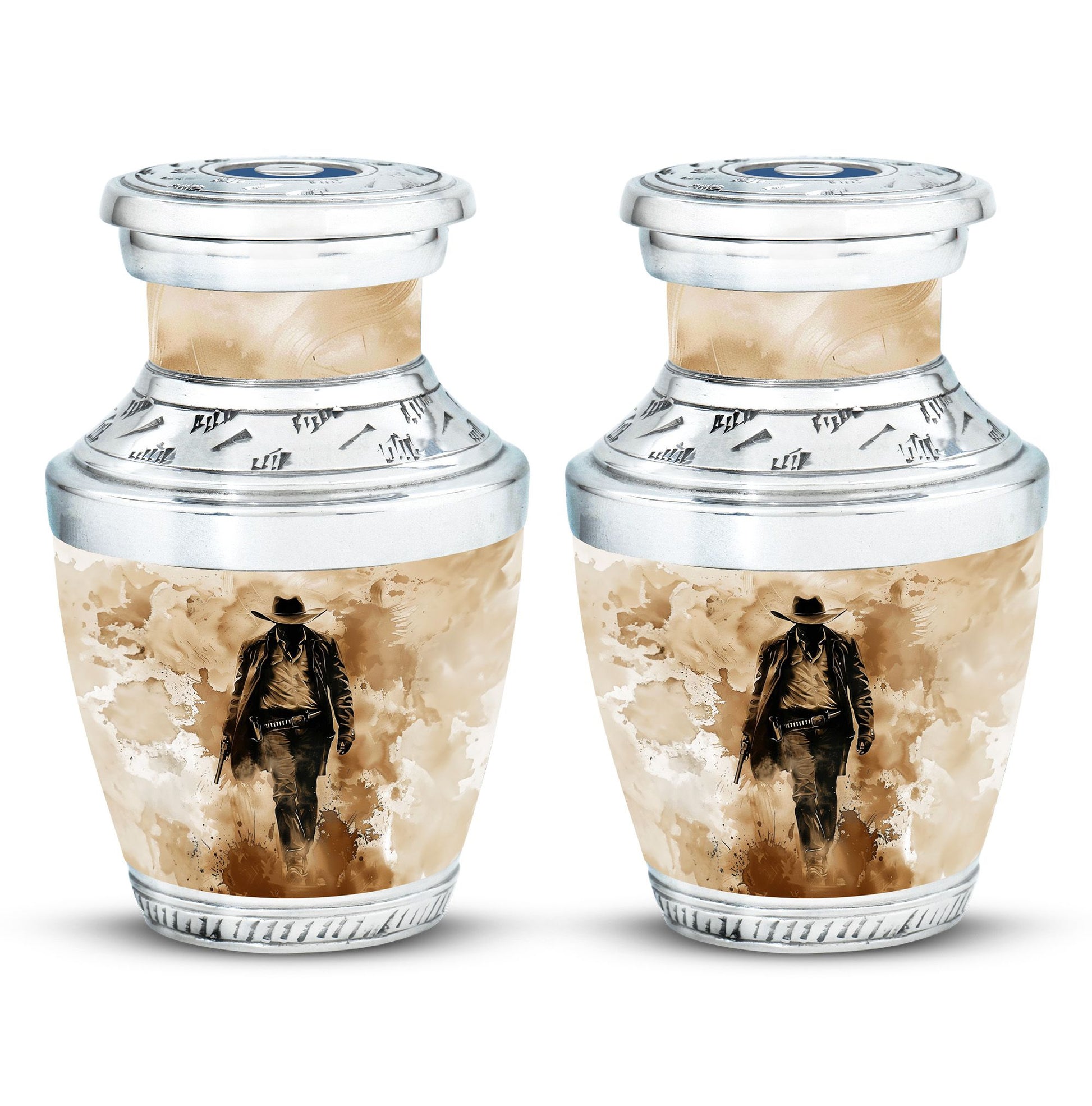 Cowboy Theme 3 Inch Keepsake Pack of 2