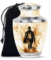 Cowboy Theme Large Urn 10 Inch