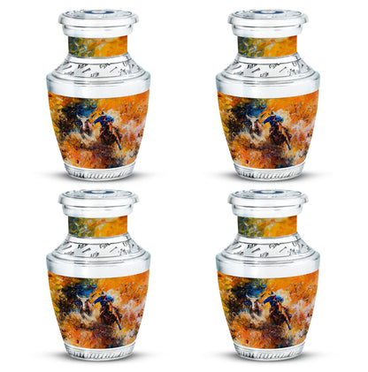 Cowboy Theme 3 Inch Keepsake Pack of 4
