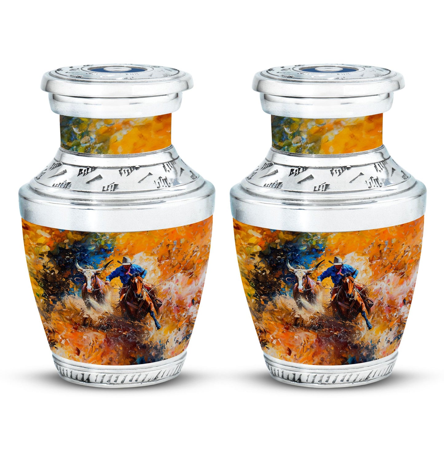 Cowboy Theme 3 Inch Keepsake Pack of 2