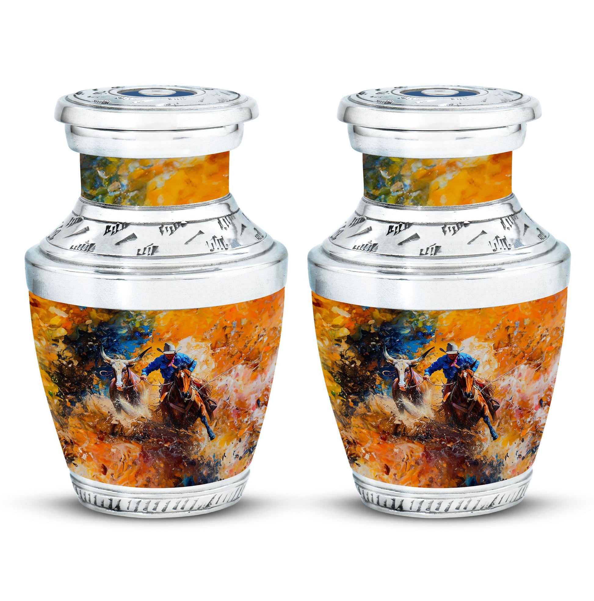 Cowboy Theme 3 Inch Keepsake Pack of 2