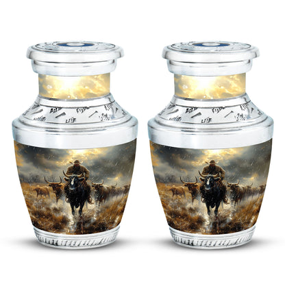 Cowboy Theme 3 Inch Keepsake Pack of 2