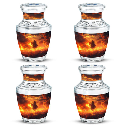 Cowboy Theme 3 Inch Keepsake Pack of 4