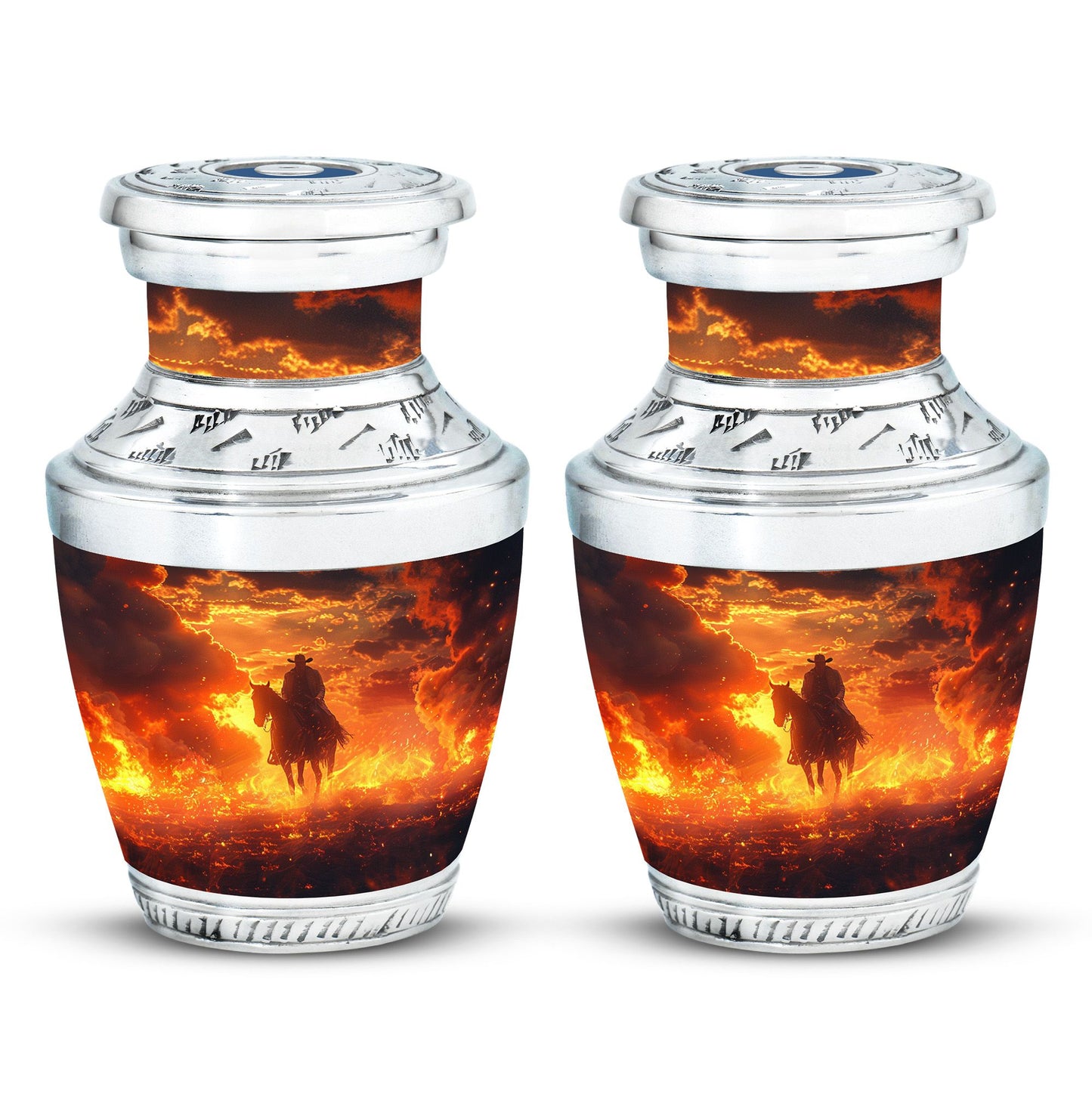 Cowboy Theme 3 Inch Keepsake Pack of 2